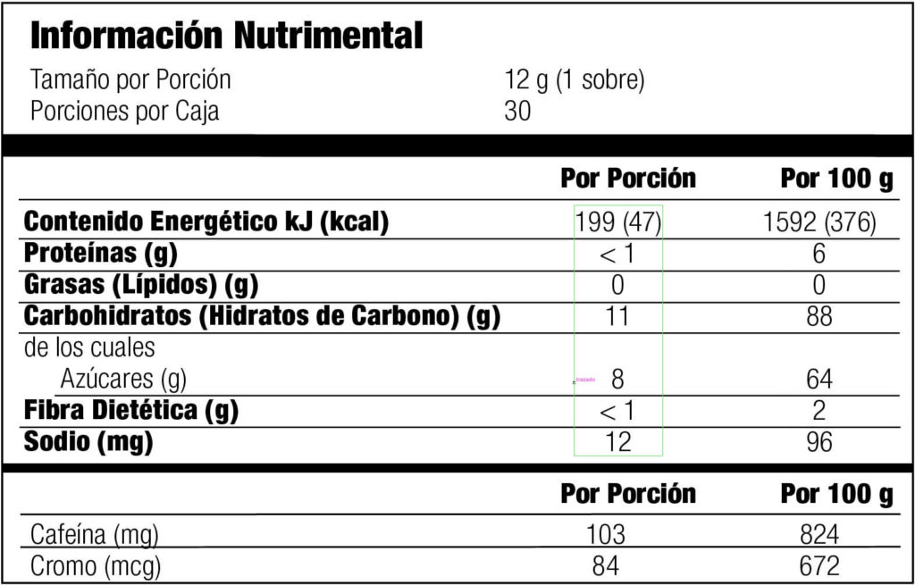 CAFECINO (Regular y de olla) OMNILIFE Café para bajar de peso y quemar grasa tabla nutricional componentes