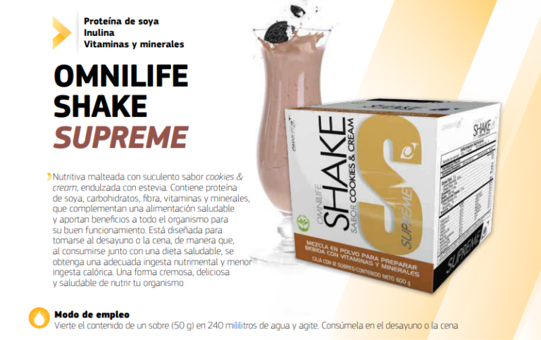 Shake Supreme Omnilife Para Qu Sirve Precio Beneficios Batido