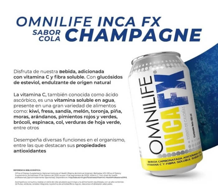 INCA FX OMNILIFE Refresco saludable en lata con vitaminas sin calorías como donde comprar online por internet delivery